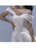 Off Shoulder Ivory Lace Tulle Stunning Wedding Dress